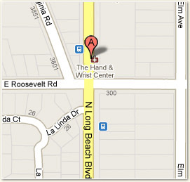 Map of The Hand Wrist Center